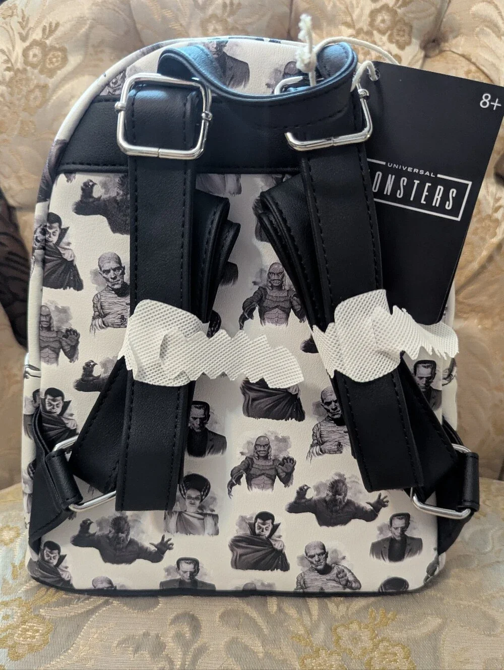 Loungefly Universal Monsters Black & White Monochrome Mini Backpack